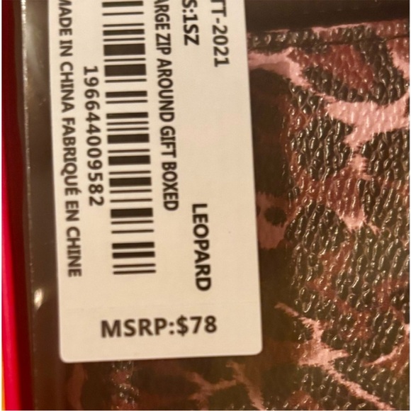 Trina Turk Leopard Print Wallet - Brown and Black